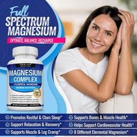1-3PACK Magnesium Complex 1000Mg, 8 Elemental Magnesium, Gluten Free- Non-Gmo
